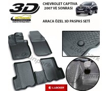 Chevrolet Captiva 3D Paspas Seti Captiva Havuzlu Bariyerli 3D Pas