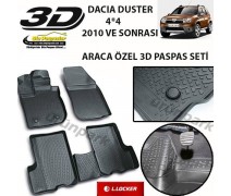 Dacia Duster 4*4 3D Paspas Seti Duster 4*4 Havuzlu Bariyerli 3D