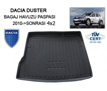 Dacia Duster 4x2 ve 4x4 Bagaj Havuzu Paspası Duster Bagaj Havuzu