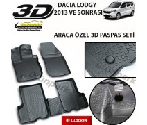 Dacia Lodgy 3D Paspas Seti Lodgy Havuzlu Bariyerli 3D Paspas Seti