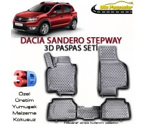 Dacia Sandero Stepway 3D Paspas Seti Sandero Yüksek Bariyerli 3D