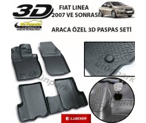 Fiat Linea 3D Paspas Seti Linea Havuzlu Bariyerli 3D Paspas Seti