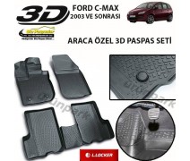 Ford C-Max 3D Paspas Seti C-Max Havuzlu Bariyerli 3D Paspas Seti