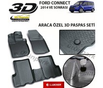 Ford Connect 3D Paspas Seti Connect Havuzlu Bariyerli 3D Paspas