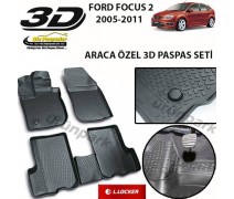 Ford Focus 2 3D Paspas Seti Focus 2 Havuzlu Bariyerli 3D Paspas