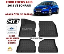 Ford Focus 4 HB 3D Paspas Seti Focus 4 Yüksek Bariyerli 3D Paspas