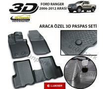 Ford Ranger 3D Paspas Seti Ranger Havuzlu Bariyerli 3D Paspas Set