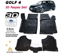 Golf 4 Paspas 3D Havuzlu Siyah