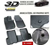 Honda Accord 3D Paspas Seti Accord Havuzlu Bariyerli 3D Paspas Se