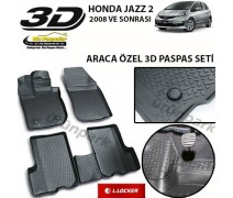 Honda Jazz 2 3D Paspas Seti Jazz Havuzlu Bariyerli 3D Paspas Seti