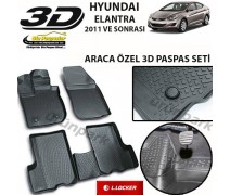 Hyundai Elantra 3D Paspas Seti Elantra Havuzlu Bariyerli 3D Paspa
