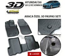 Hyundai İ30 3D Paspas Seti Hyunda İ30 Havuzlu Bariyerli 3D Paspas