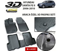 Hyundai Santa Fe 3D Paspas Seti Santa Fe Havuzlu Bariyerli 3D