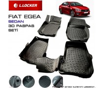 L.Locker Fiat Egea Sedan Paspas 3D Havuzlu Paspas
