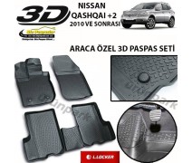 Nissan Qashqai+2 3D Paspas Seti Qashqai+2 Havuzlu Bariyerli 3D