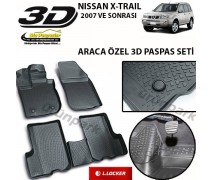 Nissan X-Trail 3D Paspas Seti X-Trail Havuzlu Bariyerli 3D Paspas