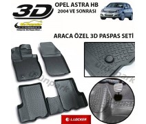 Opel Astra H 3D Paspas Seti Astra H Havuzlu Bariyerli 3D Paspas