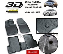 Opel Astra J 3D Paspas Seti Astra J Havuzlu Bariyerli 3D Paspas