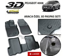 Peugeot 4008 3D Paspas Seti 4008 Havuzlu Bariyerli 3D Paspas Seti