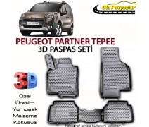 Peugeot Partner Tepee 3D Paspas Seti (BARDAKSIZ MODELE UYGUN)