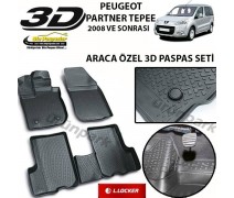 Peugeot Partner Tepee 3D Paspas Seti Partner Tepee Havuzlu 3D
