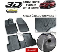 Range Rover Evoque 3D Paspas Evoque Havuzlu Bariyerli 3D Paspas