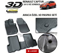 Renault Captur 3D Paspas Seti Captur Bariyerli Havuzlu 3D Paspas