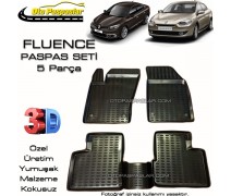 Renault Fluence 3D Paspas Seti Fluence Yüksek Bariyerli 3D Paspas