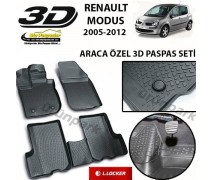 Renault Modus 3D Paspas Seti Modus Havuzlu Bariyerli 3D Paspas