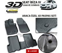 Seat İbiza 3D Paspas Seti İbiza4 Bariyerli Havuzlu 3D Paspas Set