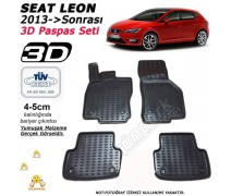 Seat Leon 3D Paspas Seti Yeni Leon Yüksek Bariyerli 3D Paspas Set
