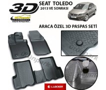 Seat Toledo 3D Paspas Seti Toledo Bariyerli Havuzlu 3D Paspas Set