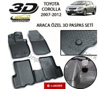 Toyota Corolla 3D Paspas Seti Corolla Bariyerli Havuzlu 3D Paspas