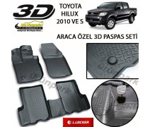 Toyota Hilux 3D Paspas Seti Hilux Bariyerli Havuzlu 3D Paspas Set