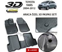 Toyota Yaris 3D Paspas Seti Yaris Havuzlu Bariyerli 3D Paspas Set