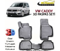 Volkswagen Caddy 3D Paspas Seti Caddy Yüksek Bariyerli 3D Paspas