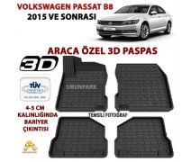 Volkswagen Passat B8 3D Paspas Seti Passat B8 Yüksek Bariyerli 3D