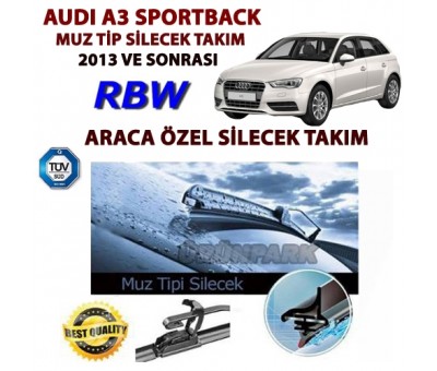 Audi A3 Sportback Araca Özel Muz Tip Silecek A3 Sportback Silecek