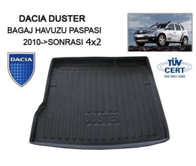 Dacia Duster 4x2 ve 4x4 Bagaj Havuzu Paspası Duster Bagaj Havuzu