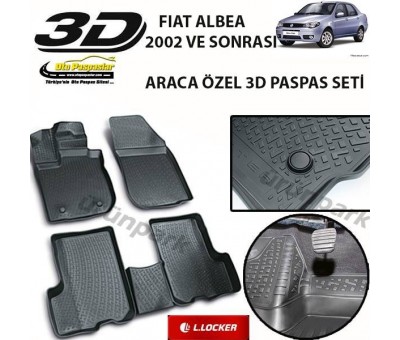 Fiat Albea 3D Paspas Seti Albea Havuzlu Bariyerli 3D Paspas Seti