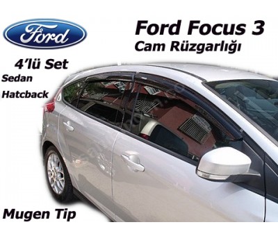 Ford Focus 3 Mugen Cam Rüzgarlığı 4lü Set