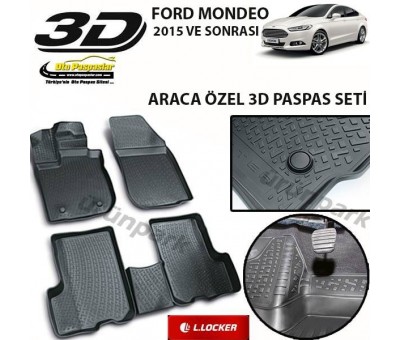 Ford Mondeo 3D Paspas Seti Mondeo Havuzlu Bariyerli 3D Paspas Set