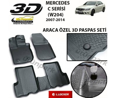 Mercedes C Serisi W204 Kasa 3D Paspas Seti C Serisi W204 3D Paspa