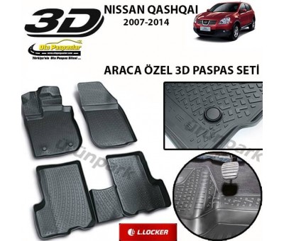 Nissan Qashqai 3D Paspas Seti Qashqai Havuzlu Bariyerli 3D Paspas