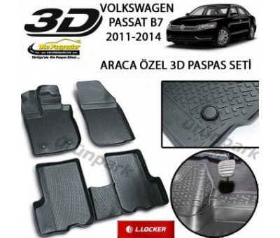 Volkswagen Passat B7 3D Paspas Seti Passat B7 Havuzlu 3D Paspas